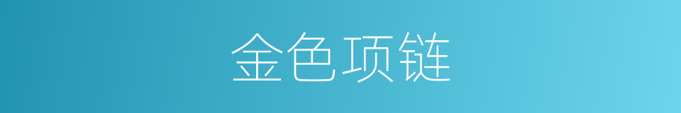 金色项链的同义词