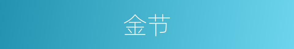 金节的意思