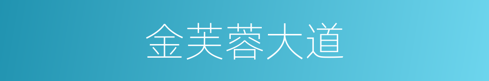 金芙蓉大道的同义词