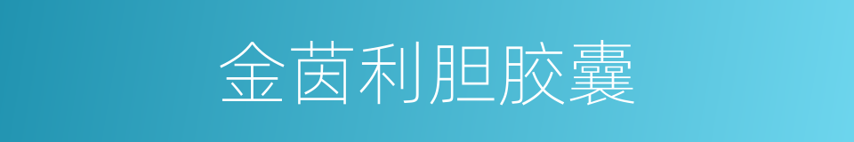 金茵利胆胶囊的同义词