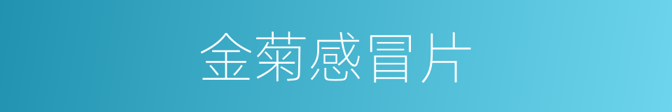 金菊感冒片的同义词