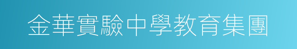 金華實驗中學教育集團的同義詞