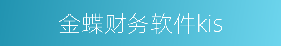 金蝶财务软件kis的同义词