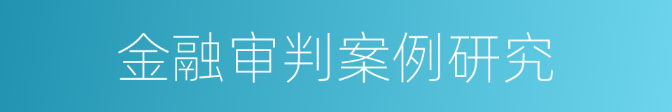 金融审判案例研究的同义词