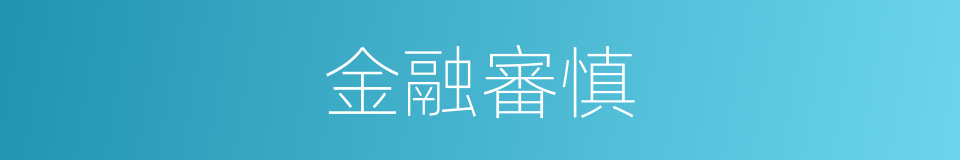金融審慎的同義詞