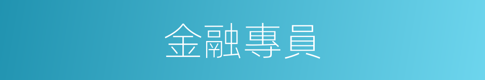 金融專員的同義詞
