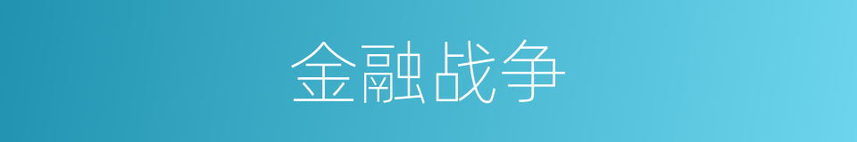 金融战争的同义词