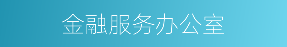 金融服务办公室的同义词