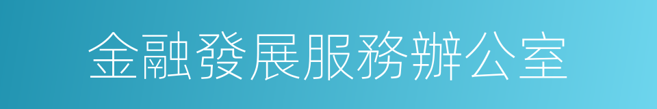 金融發展服務辦公室的同義詞