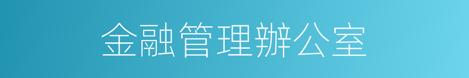 金融管理辦公室的同義詞