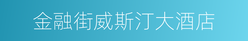 金融街威斯汀大酒店的同义词