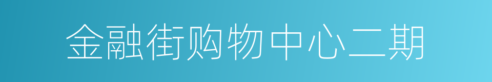 金融街购物中心二期的同义词