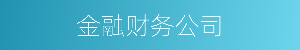 金融财务公司的同义词