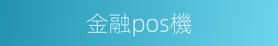 金融pos機的同義詞