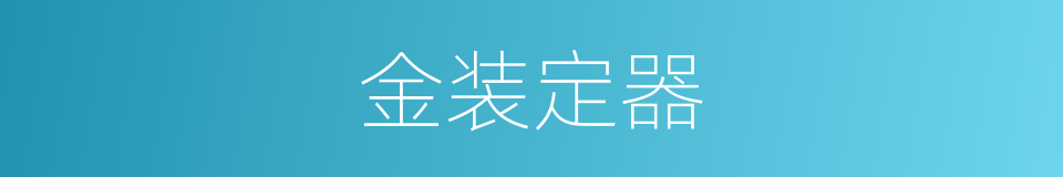 金装定器的同义词