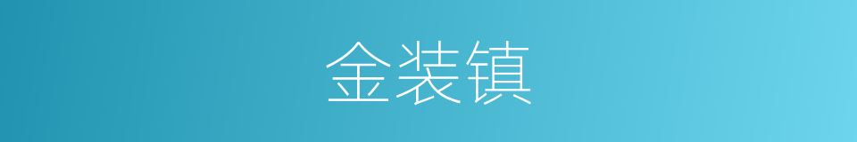 金装镇的同义词