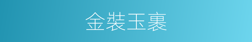金裝玉裹的意思