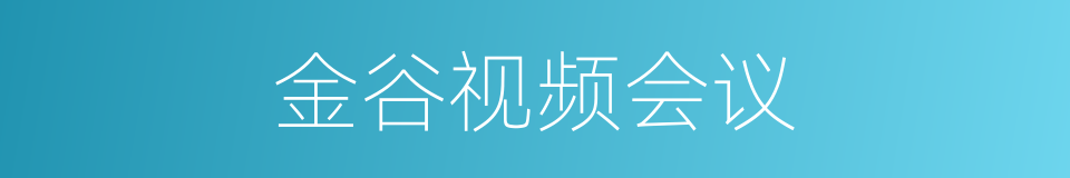 金谷视频会议的同义词