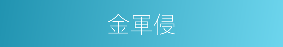 金軍侵的同義詞