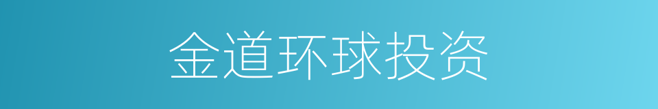 金道环球投资的同义词