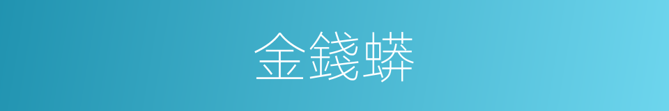 金錢蟒的意思