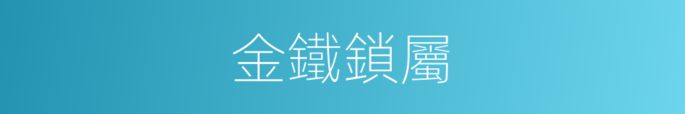 金鐵鎖屬的同義詞