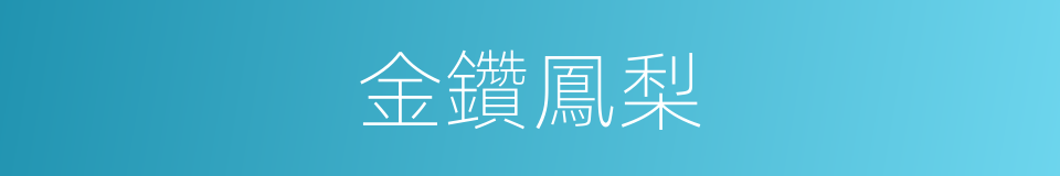 金鑽鳳梨的同義詞