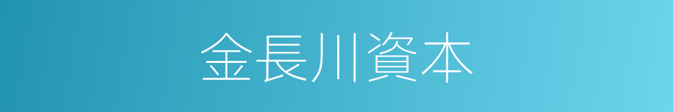 金長川資本的同義詞