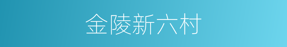 金陵新六村的同义词