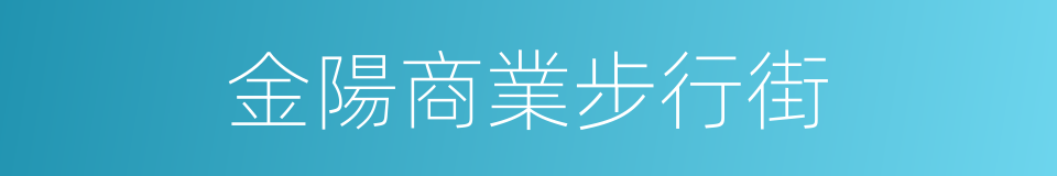 金陽商業步行街的同義詞