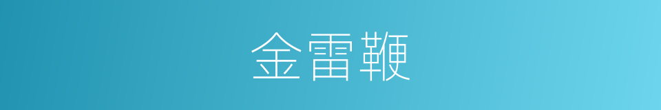 金雷鞭的同义词