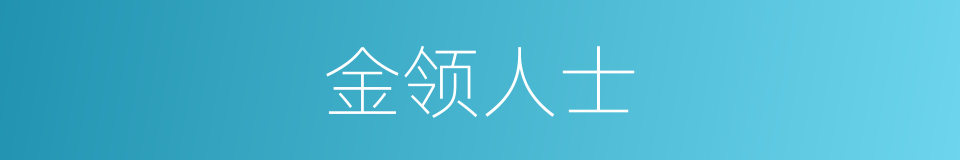 金领人士的同义词