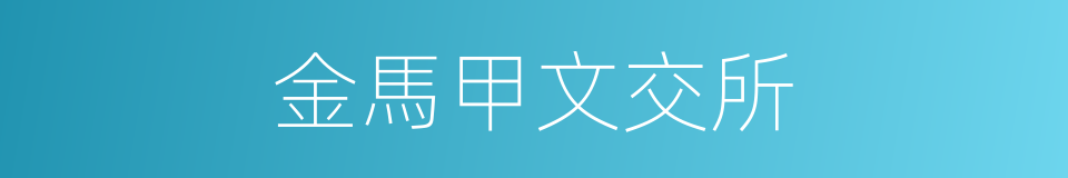 金馬甲文交所的同義詞