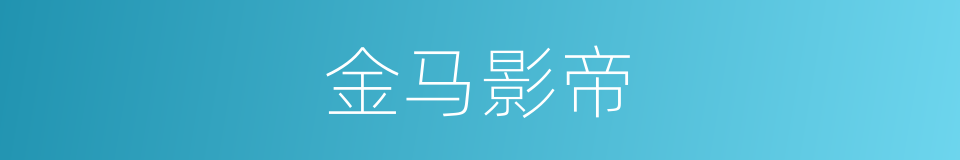 金马影帝的同义词