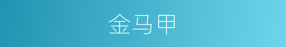 金马甲的同义词