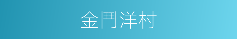 金鬥洋村的同義詞