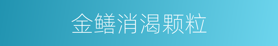 金鳝消渴颗粒的同义词