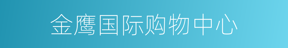 金鹰国际购物中心的同义词