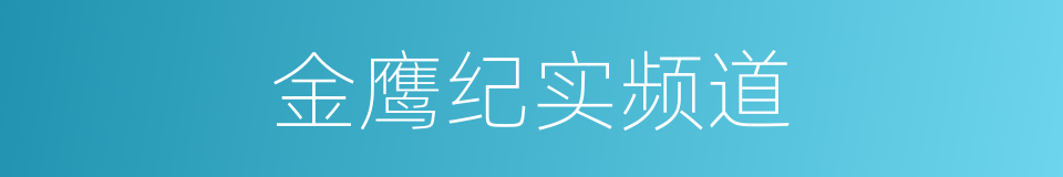 金鹰纪实频道的同义词