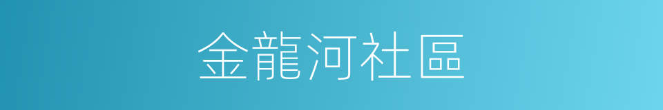 金龍河社區的同義詞