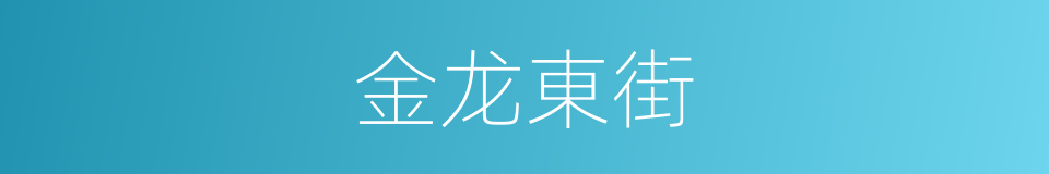 金龙東街的同義詞