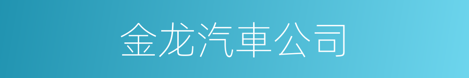 金龙汽車公司的同義詞