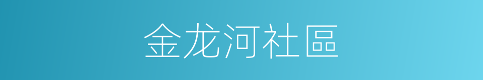 金龙河社區的同義詞