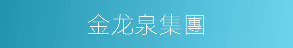 金龙泉集團的同義詞