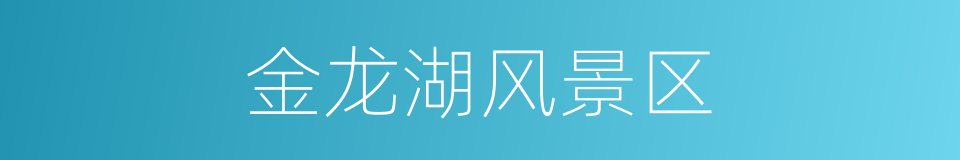 金龙湖风景区的同义词