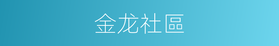 金龙社區的同義詞