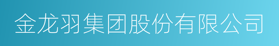 金龙羽集团股份有限公司的同义词