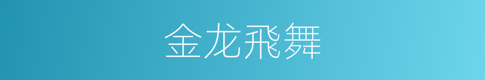 金龙飛舞的同義詞