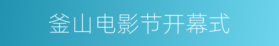釜山电影节开幕式的同义词