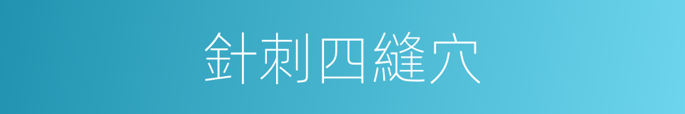 針刺四縫穴的同義詞